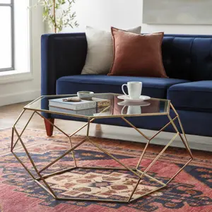 Palapag Modern Glass Top Coffee Table - Clearance