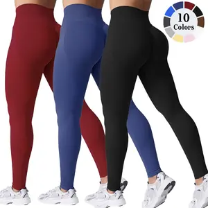 High Waisted Tummy Control Seamless Gym Yoga Pants Scrunch Butt Lifting Leggings for WomenWorkout Sports Skinny Pants with High Waist Support and Butt Lifting Design