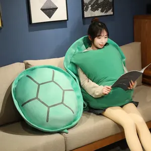 Wearable Vest Turtle Shell Pillows Cosplay Anime, Giant Turtle Stuffed Animal Plush Pillow, Costume for Animal Cosplay Halloween