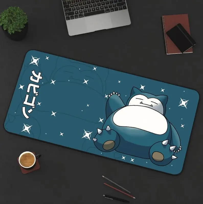 Cute Snorlax Anime Mouse Pad, Extended Gaming Desk Mat, Large Keyboard Pad, Gift for Anime Fans
