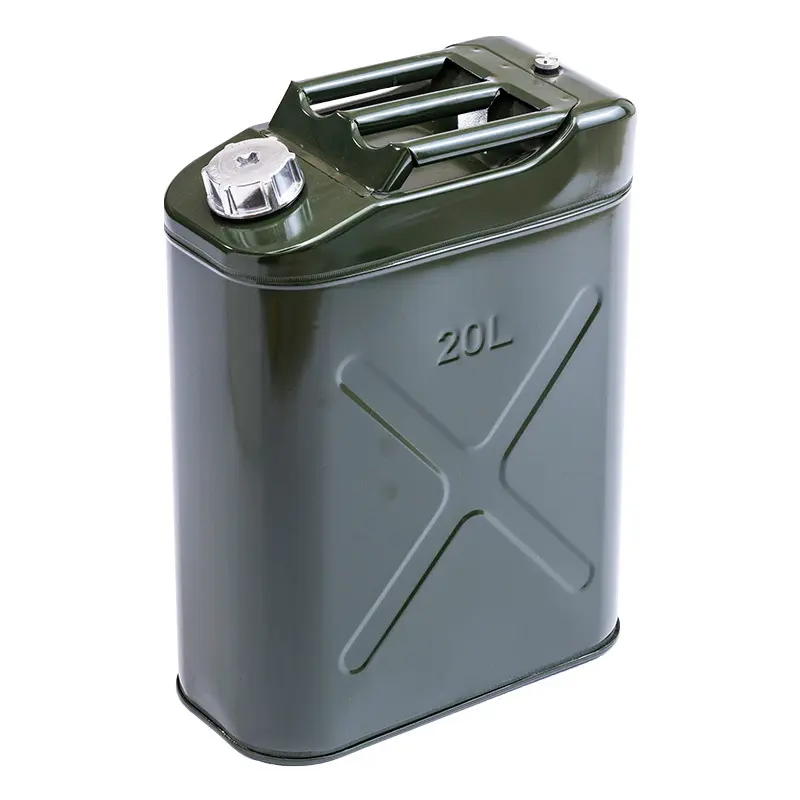 NW7Lbs Leakproof Metal Fuel Container for Cars, Generators & Survival Kits 20L Jerry Can for Gasoline/Diesel