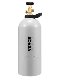 VEVOR CO2 Tank, TikTokShopBlackFriday, 10 lbs New Aluminum Alloy Cylinder, CO2 Air Tank with Light Spray Coating, CGA320 Valve, Handle & Adjustable Pressure, DOT Approved Cylinder for Draft Beer Dispensing and Soda Maker