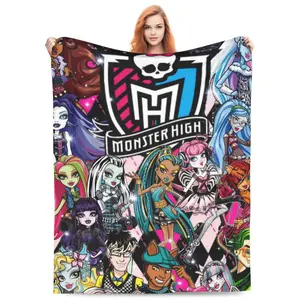Monster High Blanket Ultra-Soft Micro Fleece Flannel Blanket 40"x30" Cozy Bed Blanket Throw Blanket For Sofa Couch Bed Car Office