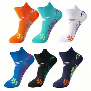 6 Pairs Compression Athletic Ankle brace bSocks for Men Women, Non-Slip Cushioned Sports Socks, Moisture Wicking Breathable Running Socks, Colorful No Show Low Cut Socks for Basketball Tennis Hiking Gym Workout