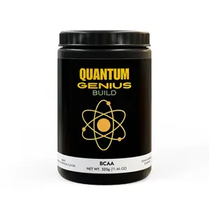 Quantum Genius Build BCAA Supplement, Grape (325g, 11.46oz, 50 servings)