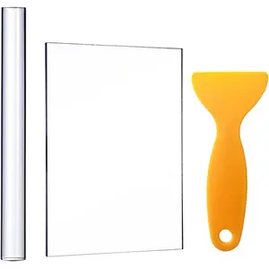 Acrylic Clay Roller with Sheet Backing Board Assisted Shovel Rubber Tools Moulds Ultra-Light Hand-Made DIY Tools