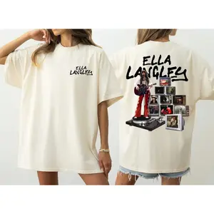 Ella Langley 2-sided Vintage Graphic T-shirt, Retro Tv Aesthetic Country Music Tee, Ella Langley Tour 2026 Front And Back Print Shirt, Oversized Tee