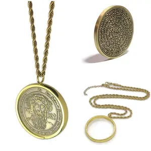 First Pentacle of the Sun Necklace - Clarity & Healing Talisman Pendant with 72 Names of God