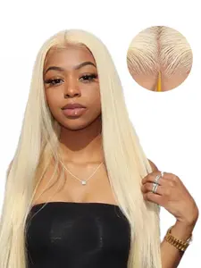 Pre Cut 5X5 Lace Closure Glueless Wig Ready To Wear 613 Blonde Preplucked Straight Hd Lace Frontal Wig Human Hair Lace Front Wigs For Women
