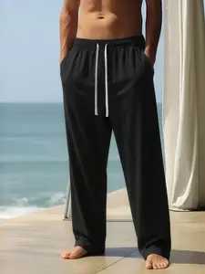 Men's Casual Linen Trousers, Breathable and Comfortable, Ideal for Outdoor Travel, Vacation, and Daily Wear, All Seasons