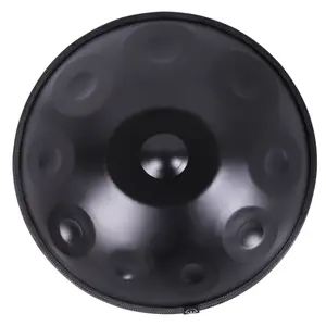 Black cost-effective pure hand-made ethereal 10-tone 22inch stainless steel handpan drum
