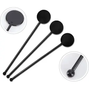 100 count 7 Inches  Swizzle Sticks, Disposible Plastic Drink Stirrers Plastic Coffee  Beverage Stirrers (Blk)
