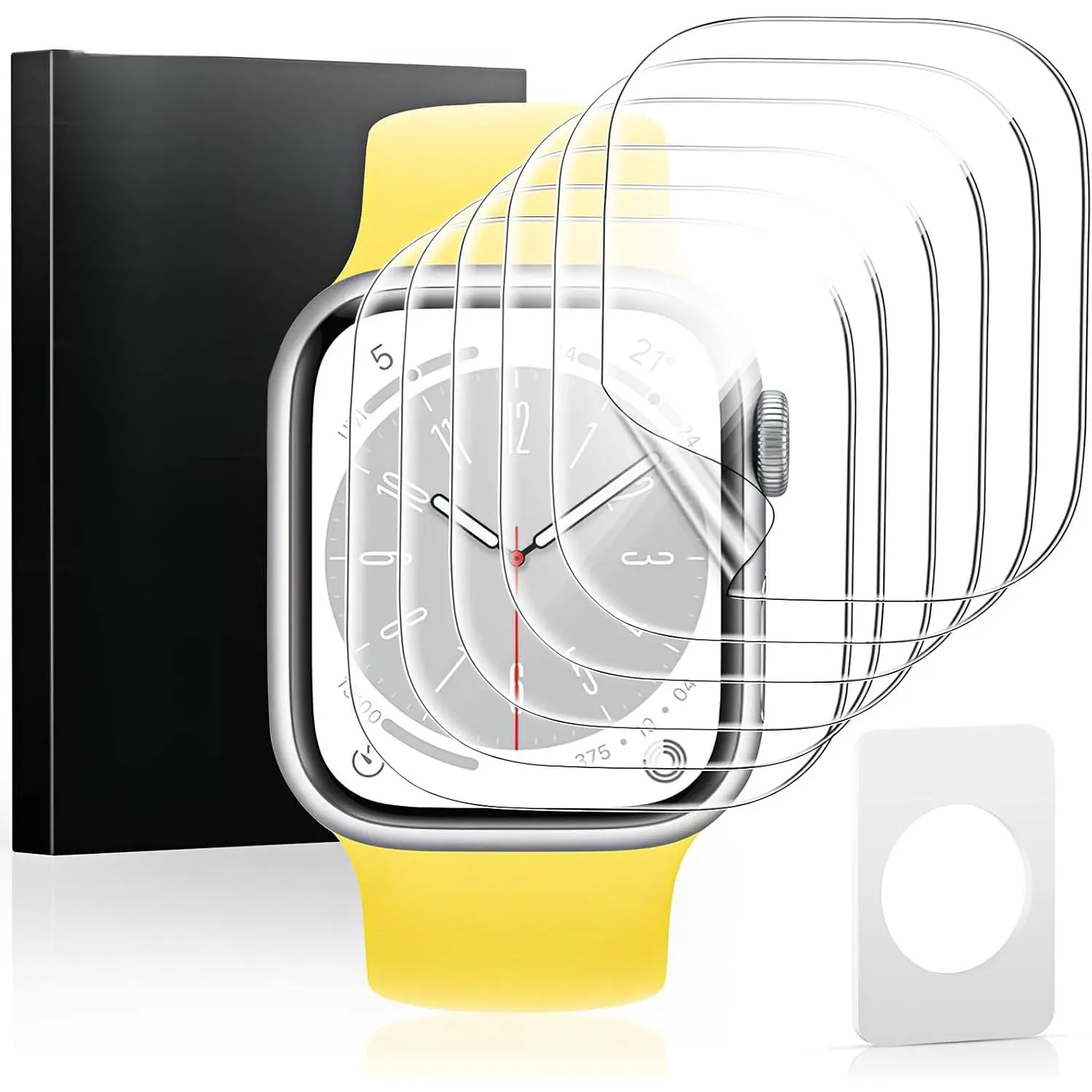6 Pack Screen Protectors for Apple Watch SE (2nd Gen)/6/5/4 40 mm, Bubble-Free Scratch Resistant HD Transparent Soft TPU Screen Protector Film for Apple Watch