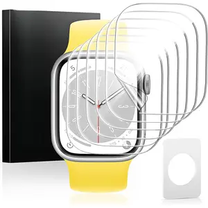 6 Pack Screen Protectors for Apple Watch SE (2nd Gen)/6/5/4 40 mm, Bubble-Free Scratch Resistant HD Transparent Soft TPU Screen Protector Film for Apple Watch