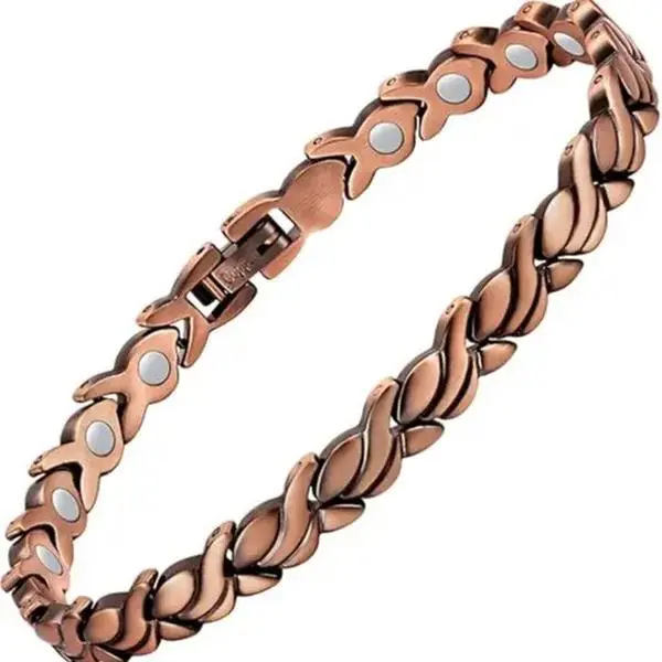 Magnetic Copper Anklets for Women Copper Ankle Bracelet for Women 99.99% Pure Copper with Magnets for Feet & Ankles (X Shape) Fashionable Jewelry Trendy Fashionable Accessories SpringStatements
