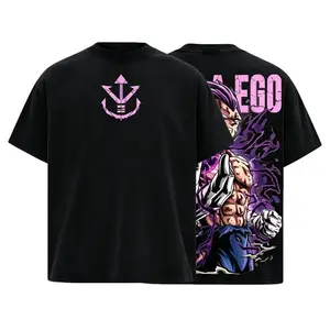 Ultra Ego Saiyan Prince Anime Shirt Purple Power Awakening Vintage Washed Oversized shirt, funny graphic tee, men’s trendy t-shirts 90s Graphic American Casual Short Sleeve Tee  Premium Soft Cotton Classic Unisex Tropical Streetwear Tshirt Menswear