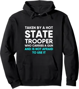 Funny State Trooper Girlfriend Boyfriend Wife Husband Fiance Pullover Hoodie - Keylamartine Shop 85B0B21RYSXB