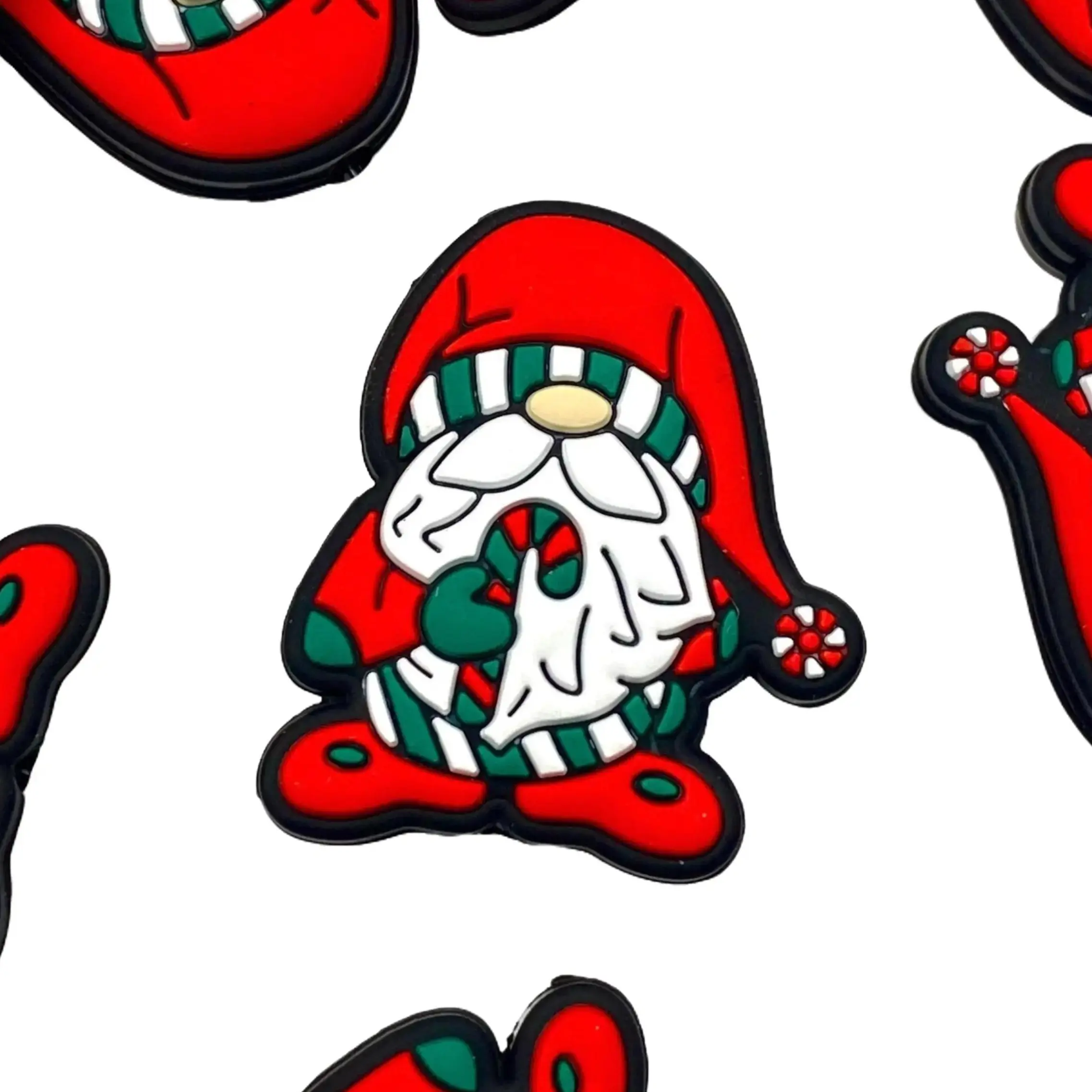 1pc Let it Gnome Silicone Focal Beads | Santa Christmas Craft Supplies DIY Gift Ideas Festive Season