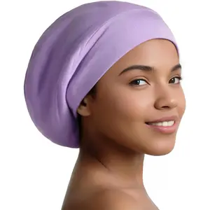 Silk Bonnet for Sleeping Women & Men, Breathable Cotton Outside &  Mulberry Silk Lining for Hair Protection