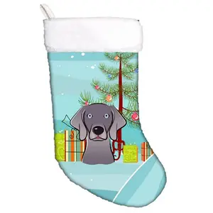 Carolines Treasures  Christmas Tree & Weimaraner Christmas Stocking