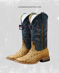 MENS HORSE POWER SADDLE RANCH OSTRICH PRINT SQUARE TOE  HP8083