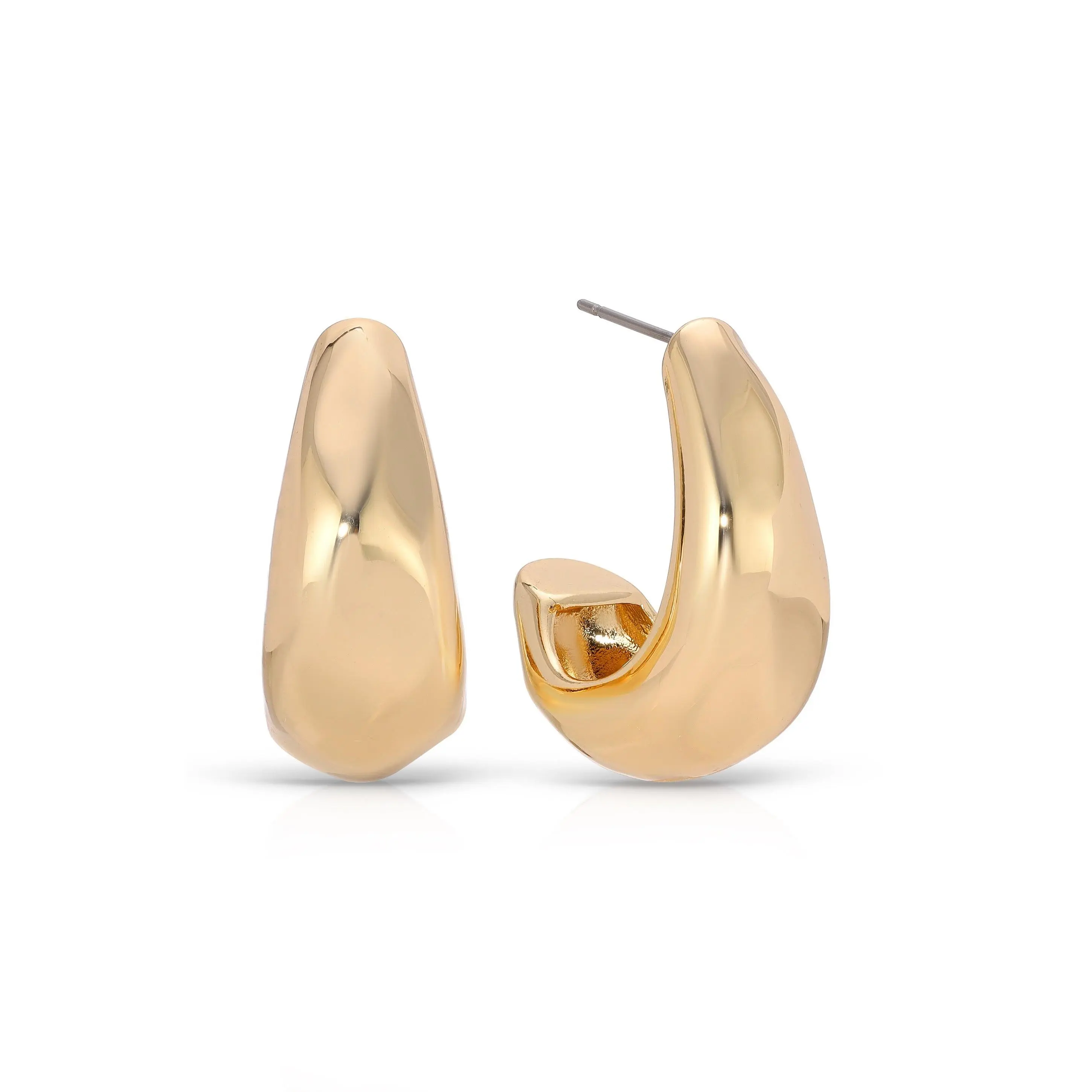 Ettika True Golden Hoop Earrings with Unique Design and Elegant Style