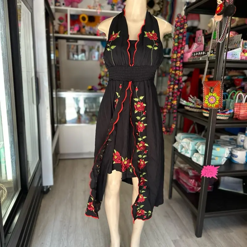 Halter Amazing Tradicional Mexican Dress - TikTok Shop