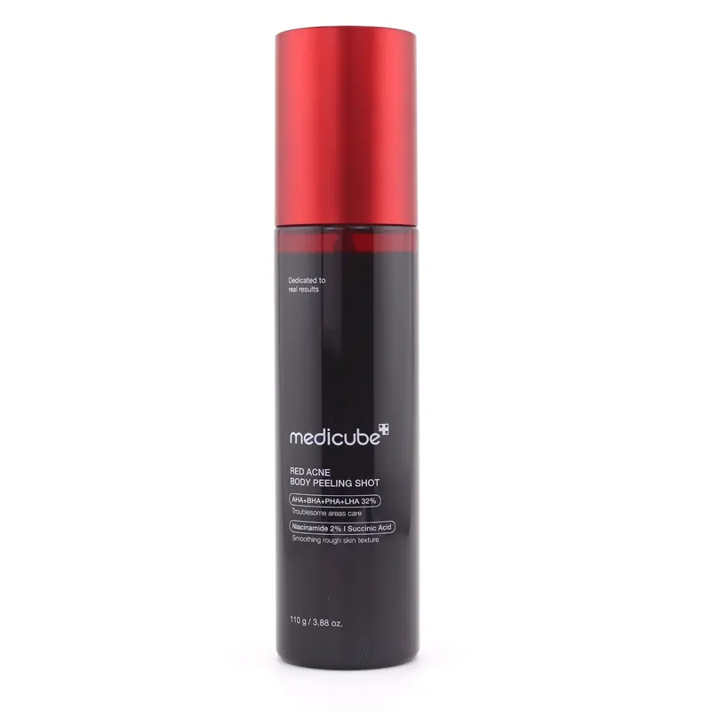 Medicube Red Body Peeling Shot Cleanser - 110g Gentle Sensitive Skin Scrub with Cleansing, Moisturizing, Hydrating Benefits for Personal Care