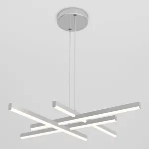 Grid modern LED pendant light 5 CCT