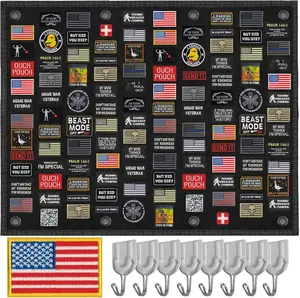 Tactical Patch Board 40" x 28" Morale Patch Hanging Wall Panel Display Holder Military Army Combat Hook & Loop Collection Patch Organizer Banner Sheet