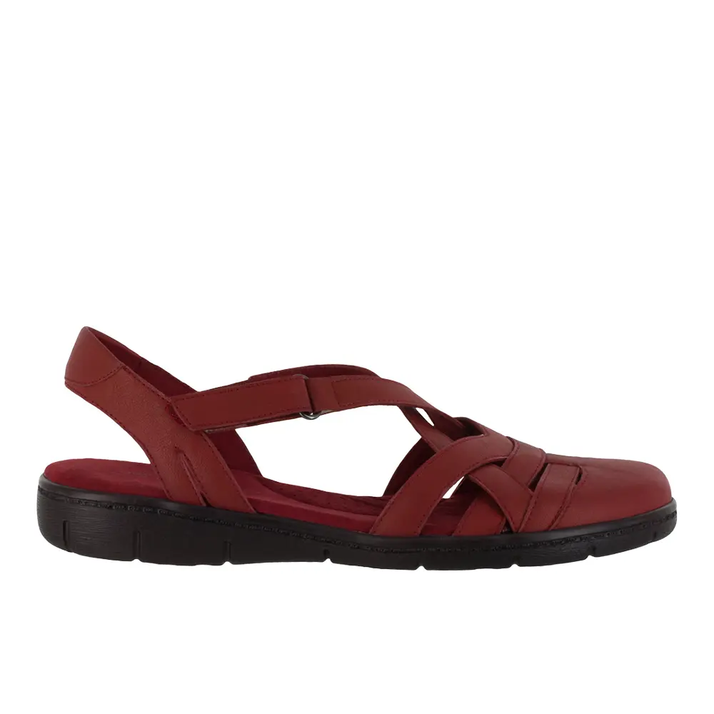 Easy Street Womens Garrett Slingback Casual Sandals Casual Low Heel 1-2" - Red