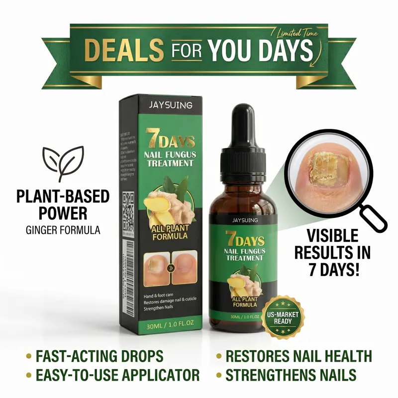 Powerful Nail Fungus Repair Solution - Improves Appearance of Discolored, Thickened & Damaged Nails, Restorative Triple Action Formula, 1 Fl Oz