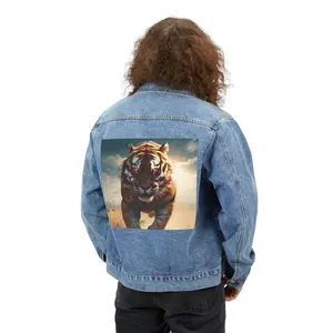 Roaring Tiger Denim Jacket | Running Tiger Back Patch