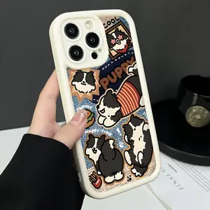 Phone case: Happy Border Collie, compatible with iPhone 16/16 Pro/16 PLUS/16 Pro Max, as well as 15/14/13/12/11 series. This phone case features shock absorption, anti-slip, and lightweight design that reflects the latest fashion trends while