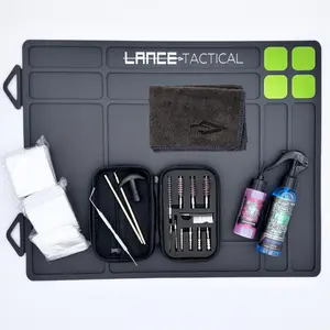LANCE Tactical Ultimate Gun Cleaning Kit with Riptide Armory Advanced Graphene Infused Cleaner & Oil, 20"x16" TacticalMat, Non-Porous Rubber, Magnetic pads, Cleaning Tools, Free Microfiber Cloth