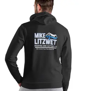 MIKE LITZWET ROOFING AND GUTTERS HOODIE, Funny name, Unisex Cotton blend