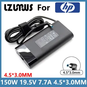 HP 150W 7.7A 4.5 x 3.0 mm Charger for HP ZBook Studio G3 G4 G5 G6 G7 G8,15 G3 G4 G5 G6,Power G7 G8,Fury 15 17 G7 G8, 15u G3,15v x360 G5 Mobile Workstation Laptop 19.5V 7.7A AC Power Supply Adapter Cord