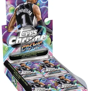 Topps 2023-2024 Topps Chrome Cosmic Basketball Trading Card Pack Featuring Wembanyama and Collectible Heroes