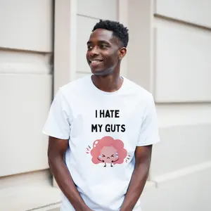 I Hate My Guts Graphic Tee | Relatable IBS & Gut Health Humor T-Shirt | Funny Aesthetic Unisex Cotton