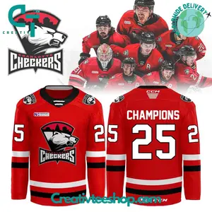 Charlotte Checkers Eastern Conference Champions 2025 Special Red Hockey Jersey