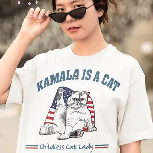 Kamala Is A Cat Shirt, Childless Cat Lady Shirt, Cat Lover Shirt, Kamala For The Girls Shirt, Democrat Shirts, Madam President Shirt