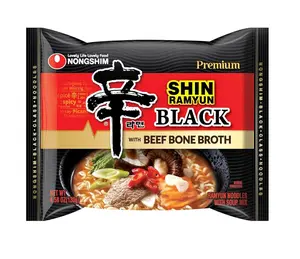 Nongshim Ramen Noodles, Gourmet Instant Ramen, Premium Microwavable Noodle Soup, Shin Black, 4.58 Ounce (Pack of 4) Food Pansit