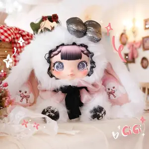 GIGI Whimsical Style-600% Plush Toy ，Bunny Plush Dolls，Soft Furry Collectibles，Backpack or clothing decoration，Blind bag Kawaii Stuffed Animals