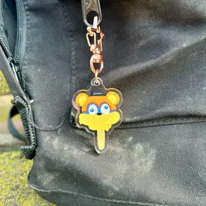 FNAF Security Breach Popsicle Acrylic Keychain 2 Inch Double Board with Rose Gold Star Clasp Unique & Fashionable Accessory