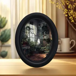 Dark Academia Ghost and Plant Art Poster Frame, Vintage Greenhouse Cute Ghost Decor, Unique Bedroom Atmosphere Gift, Perfect Room Decoration