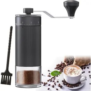 Portable Manual Coffee Grinder with 40 Adjustable Settings, Hand Coffee Bean Mill with 30g Capacity & Crank for Travel Camping Office Home