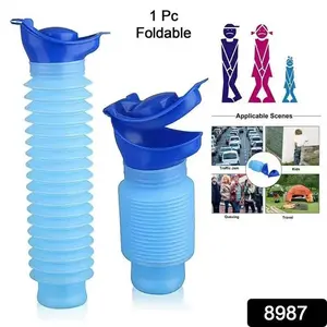 Unisex Emergency Urinal Portable Pee Bottle 750ml Outdoor Potty Pee Bottle Portable Reusable Personal Mobile Toilet Camping Travel Shrinkable Urinals for Men Women Kids
