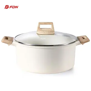 FDN 5-Qt Titanium Caremic Nonstick Casserole Pan with Glass Lid, Non-Toxic PFAS-Free Deep Soup Pot Stockpot, Stay-Cool Handles, Family Size Stew Pot for Induction & Gas, Easy-Clean Oven & Dishwasher Safe, Dutch Oven Alternative, deals for you