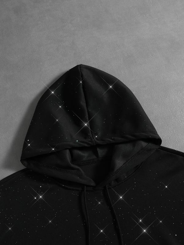 Men's Casual Knit Pullover Sweatshirt with Drawstring Adjustable Hood, Kangaroo Pocket Design, Suitable for Trendy Themed Parties, Outings, Street Dance, Daily Commutes, Outdoor Sports, Ideal for Autumn and Winter Wear Hoodie