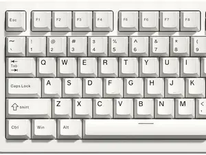 Womier PBT keycaps Set, 126 Keys Double Shot  Retro Milky White Keyboard caps,Cherry Profile Keycaps 60 65 75 100 Percent, Custom keycaps for Mechanical Keyboard Gaming(61/64/68/84/87/100/104/108)